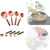 Rose Gold Stainless Steel Measuring Tool Kit With Graduated Cups And Spoons For Kitchen
