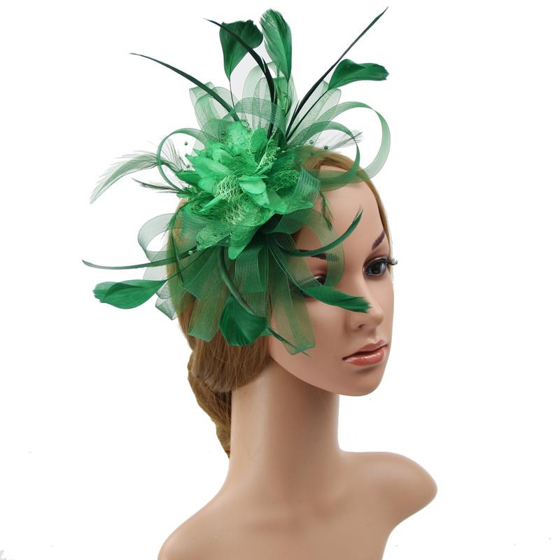 Large Wedding Feather Hair Fascinator On Headband Ladies Day Royal Ascot Races Aliceband Net