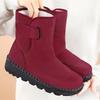 Women's Mid-Cut Long Cotton Snow Boots - Warm, Thickened, and Plus Velvet for Winter