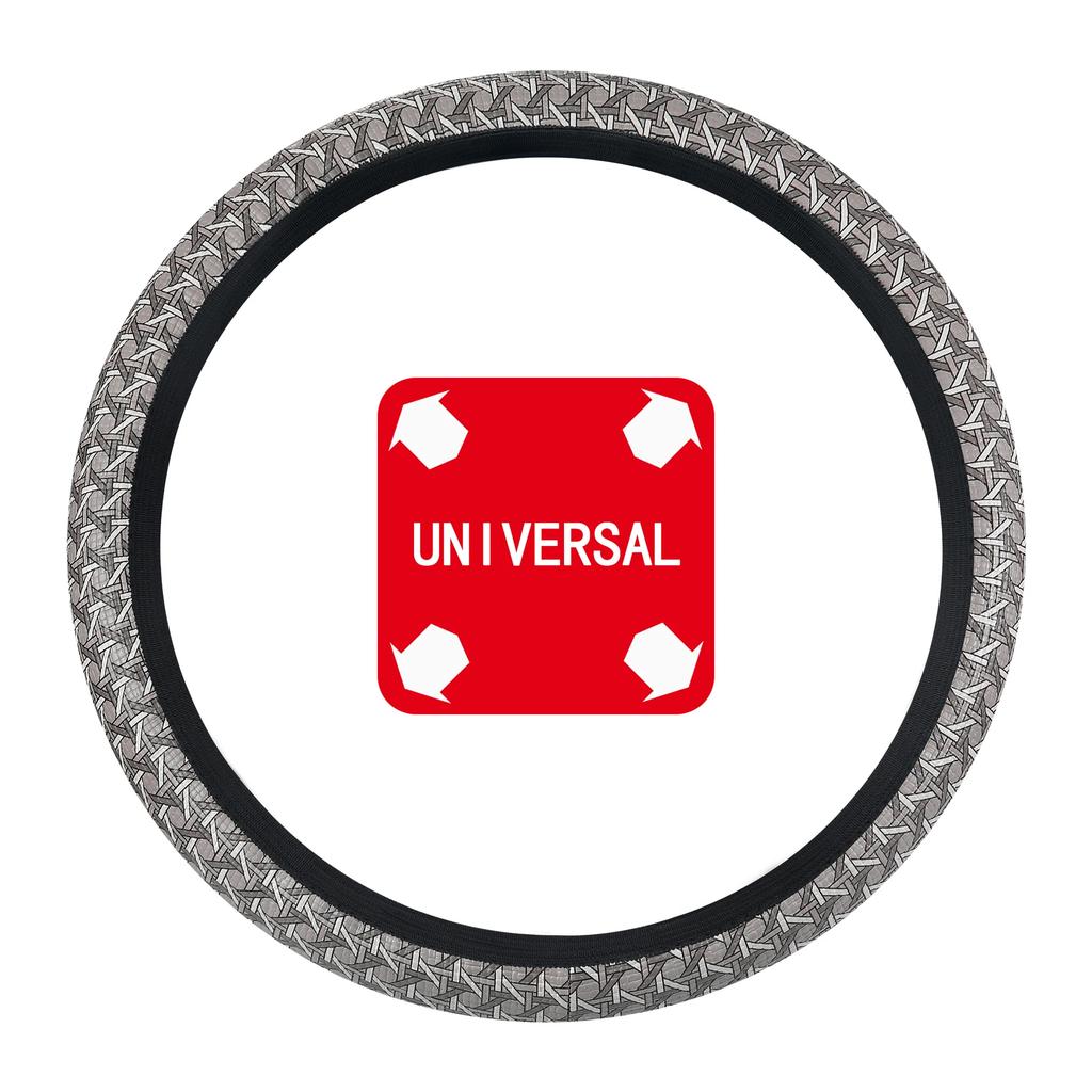 Чехол на руль автомобиля Эластичный Дышащий Кожаный чехол на руль с геометрическим принтом для автомобиля General Motors