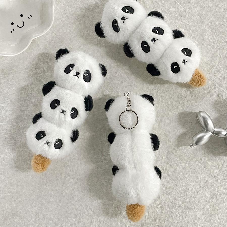 Cute Plush Cartoon Panda Backpack Charm With Lollipop Design Adorable Child Toy