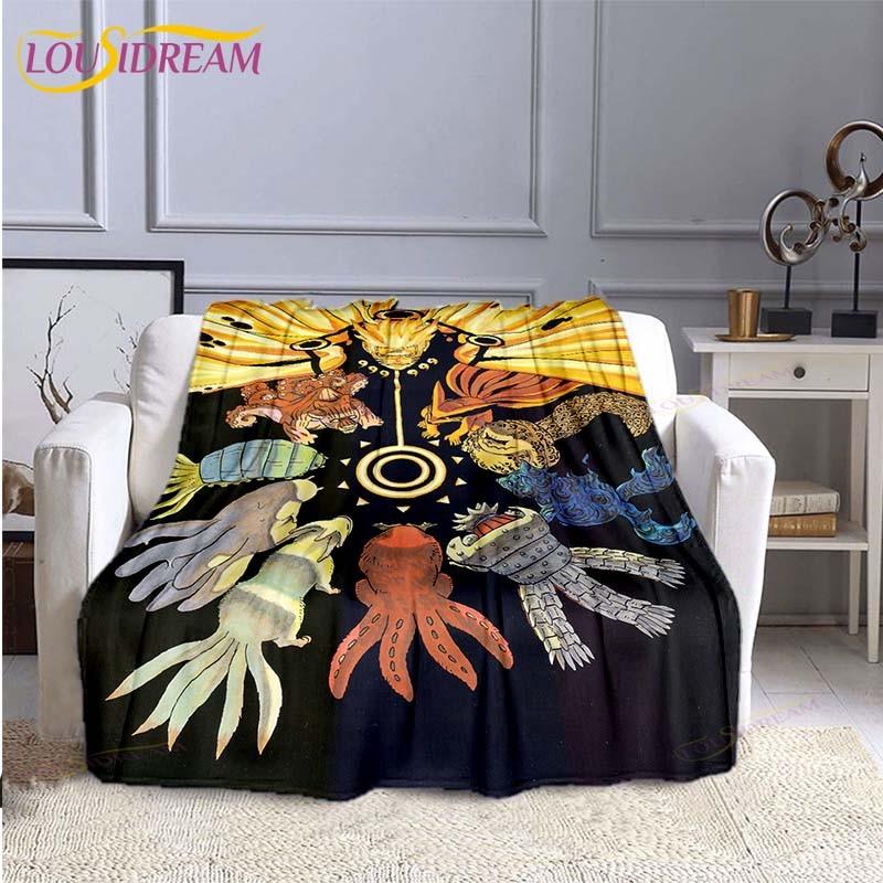 Модное одеяло Наруто, фланелевое одеяло в стиле аниме, мягкое одеяло с 3D принтом, мультяшное покрывало, диван, дорожное детское одеяло для кемпинга