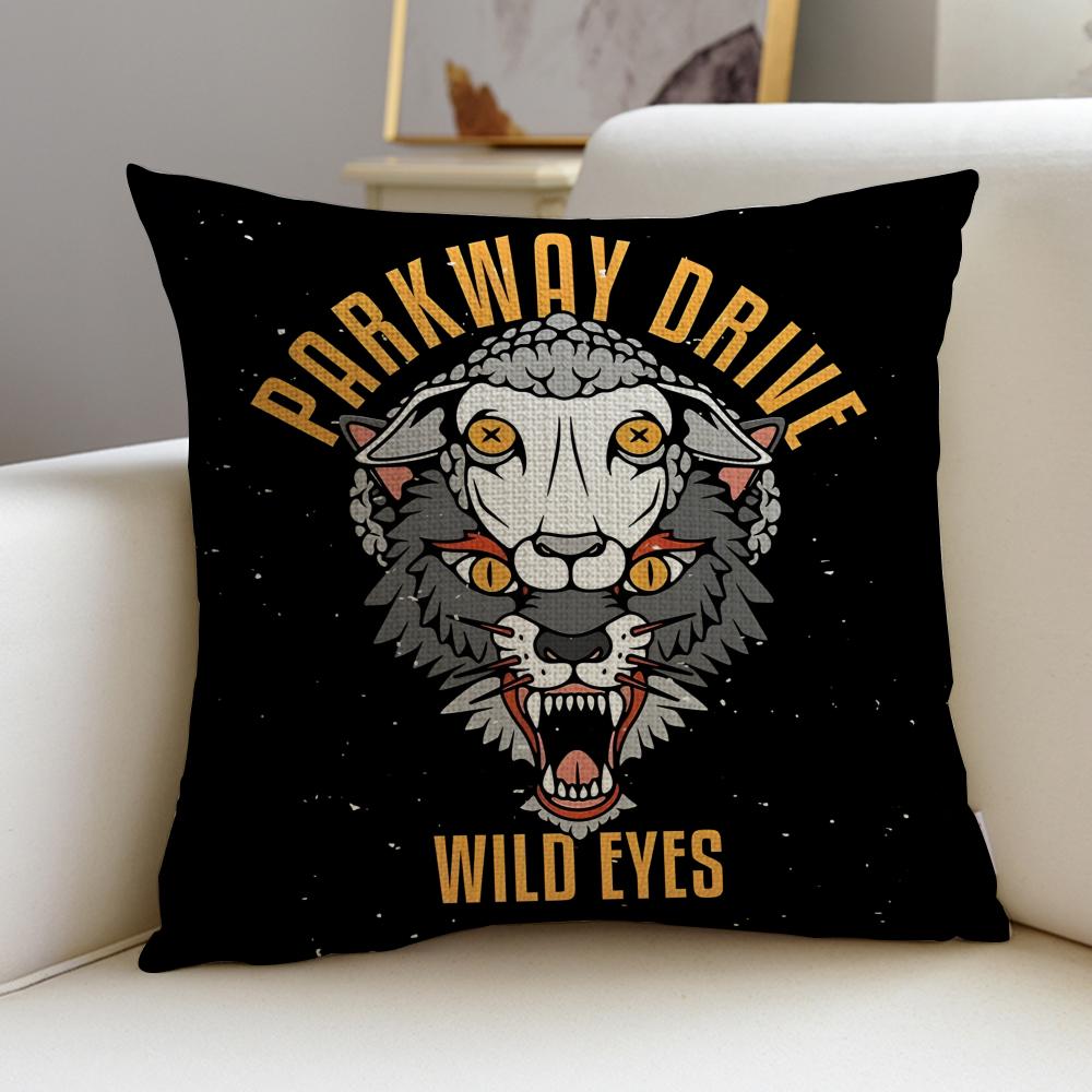 Metal PParkway DriveS Cushion Cover Breathable and skinfriendly linen pillowcase square removable and washable cushion