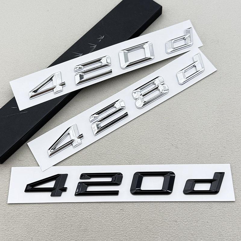 3D ABS Car Letters Logo 420d  428d Badge Sticker Rear Trunk Emblem Decals For BMW 4 Series 420d 420i F32 F36 Auto Tail Marking