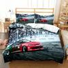 3D Печать Крутая Гоночная Машина Дрифт Машины Комплект Постельного Белья Односпальный Полуторный Двуспальный Кингсайз Комплект Постели Взрослый Мальчики Спальня Мужской Мальчики Подарок