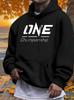 Повседневная толстовка с флисовой подкладкой и принтом "ONE Championship" - Уютный зимний пуловер