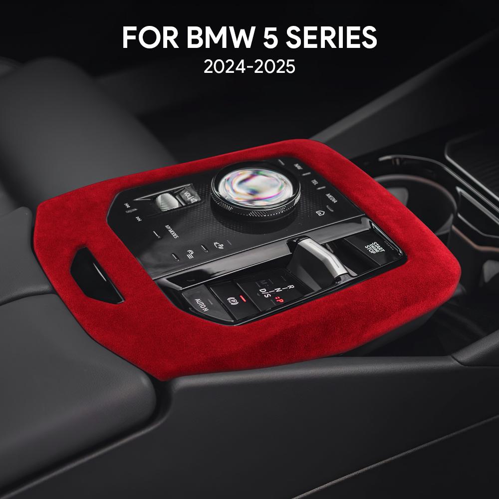 Gear Shift Collar for BMW 5 Series 2024 G60 Suede Anti-Scratch Central Control Panel Cover Interior Accessory
