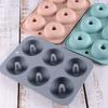 Convenient Heat-resistant DIY Baking Tool Lightweight 6 Holes Silicone Donut Mold Baking Pan Kitchen Supplies Donut Mold