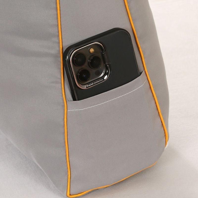 2025 Большой треугольный прикроватный валик - Подушка-спинка для мобильного использования, в стиле татами, мягкий, съемный и моющийся для спальни или дивана