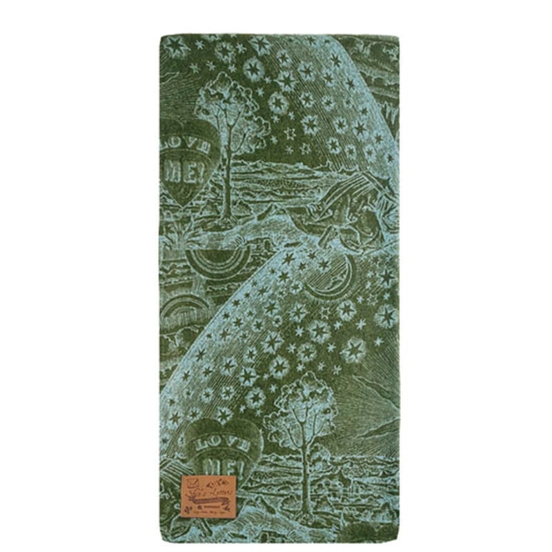 Письма Шина D.Глушитель №12 _ Зеленый Графический Большой Шарф