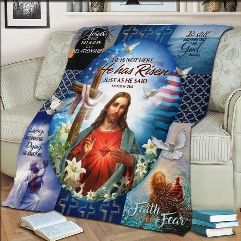 Одеяло с Девой Марией и Иисусом для офиса, дома, пешего туризма, пикника, толстое одеяло, модное покрывало, фланелевое одеяло, пледы