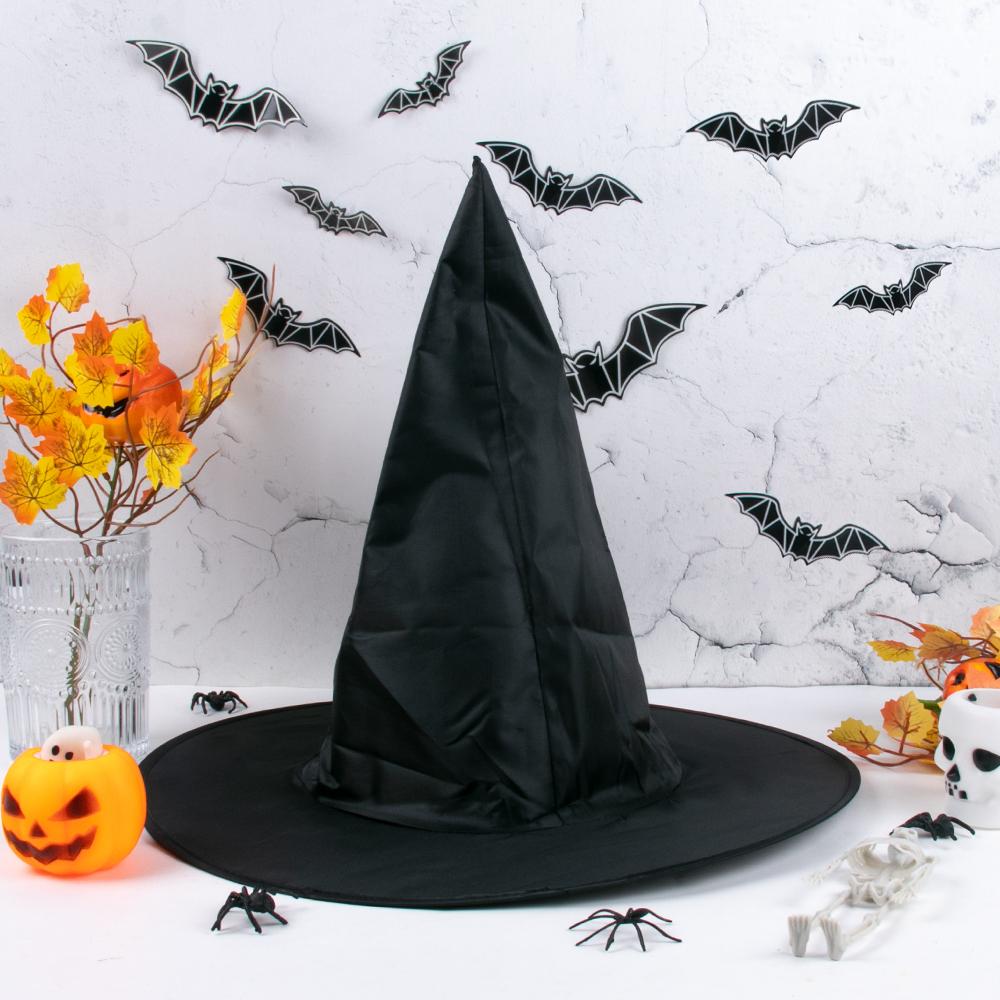 1/3pcs Halloween Witch Hat Halloween Party Cosplay Costume Accessory Black Wizard Hat Floating for Home Yard Hanging Horror Prop