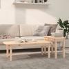 VidaXL Set of 2 Coffee Tables Solid Pine Wood 822362