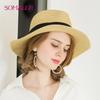 Соломенные шляпы от солнца для женщин, унисекс, панамская шляпа, летняя модная пляжная шляпа с широкими полями