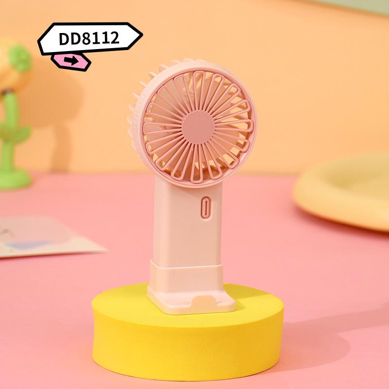 USB Rechargeable Handheld & Desktop Fan with Phone Holder - Personal Portable Gift Item