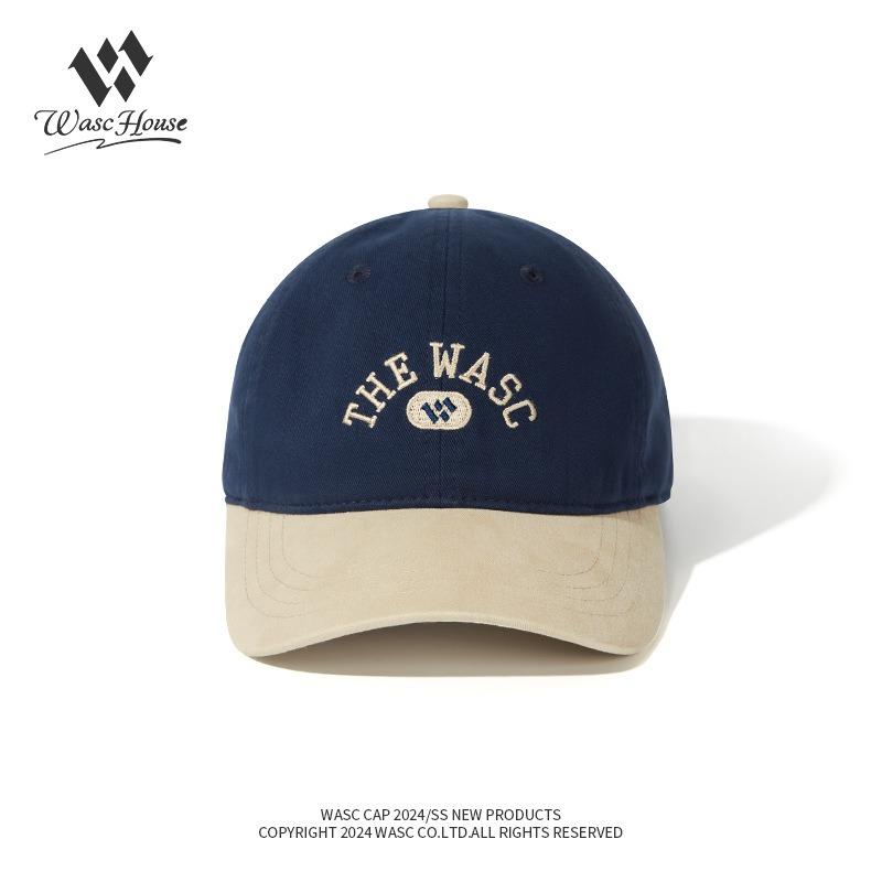 Color Matching Soft Top Baseball Cap Children Fashion Trend Letter Embroidery Blue Leisure Outdoor Cap Sun Hat