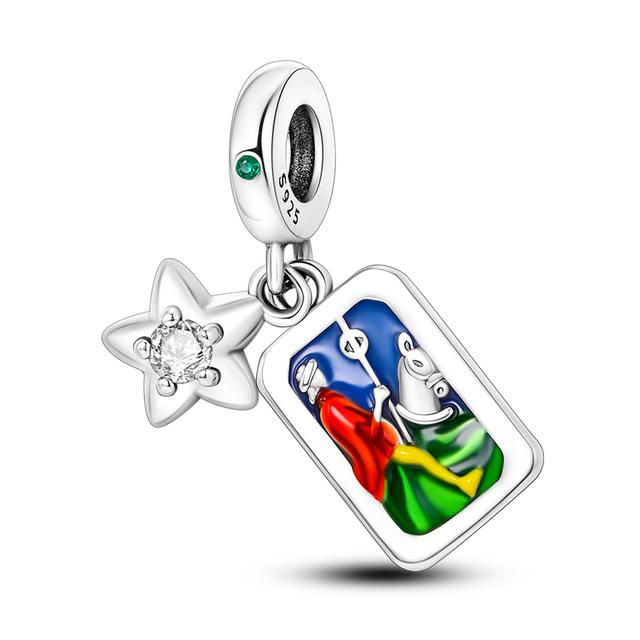 100% стерлингового серебра 925 пробы, динозавр, лягушка, бабочка, подвески, бусины, подходят для браслетов, сделай сам, юбилей, изготовление ювелирных изделий