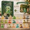 Acrylic Collection Figures Christmas Cartoon Snake Advent Calendar, 24 Days 2D Flat Collectibles for Children Figures, Countdown Calendar Home And Car