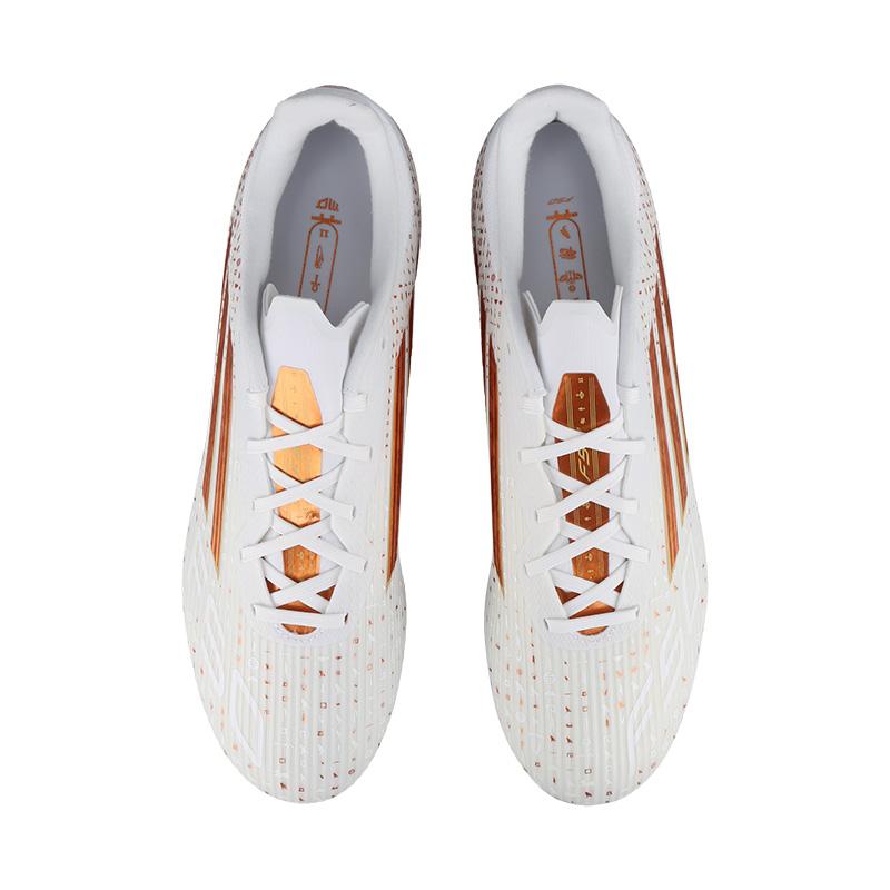 Мо Салах x adidas F50 League FG MG Египетский Король Унисекс Кроссовки White Cloud-White Thermal-Gold-Metallic KJ4625