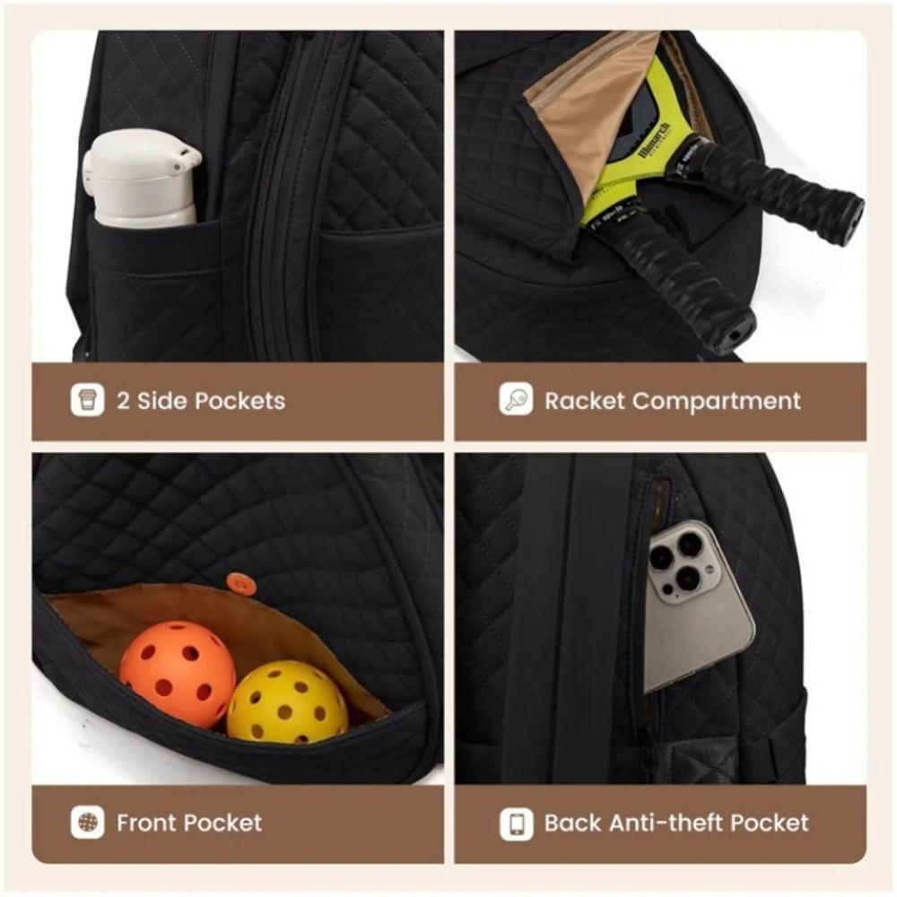 Waterproof Lightweight Sling Bag Zipper Closure Tennis Racket Bag Home Fitness