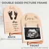 1 Set Expectant Mothers To Announce Pregnancy Or Baby Birth Ornament Wooden Ultrasonic Photo Frame