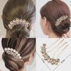 Металлическая шпилька-гребень с блестящим жемчугом и бабочкой – элегантный головной убор с плетением, стиль TikTok