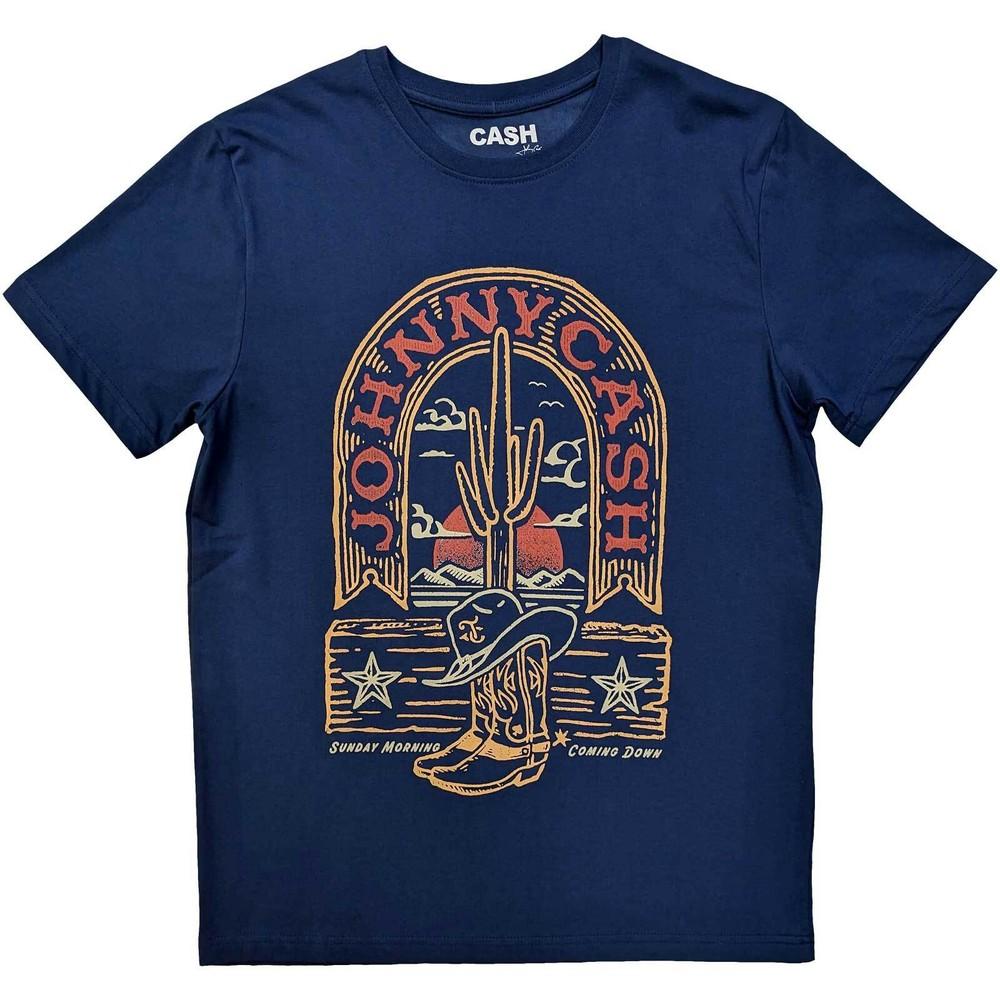 Johnny Cash TShirt Sunday Morning New Navy Official Unisex T-Shirt
