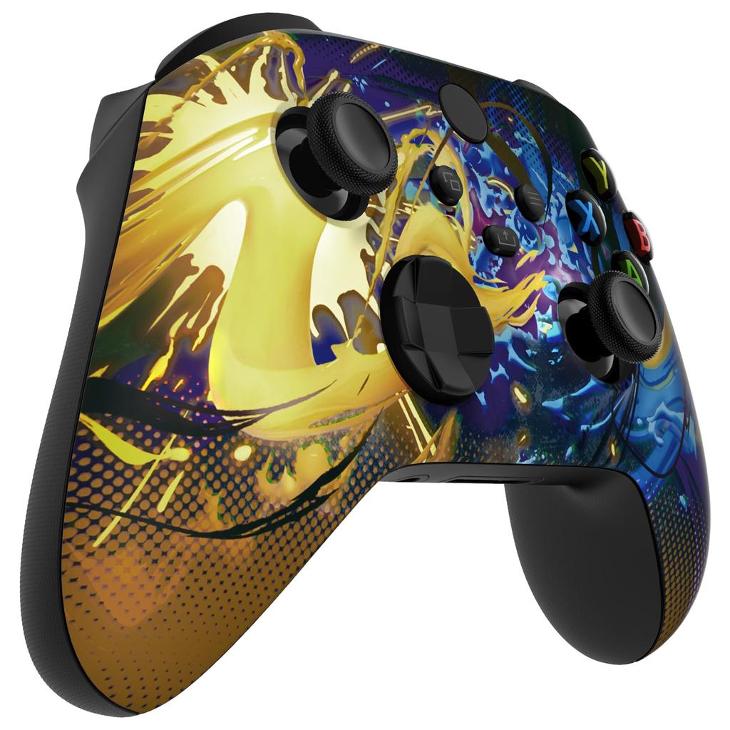 Кастомный корпус для Xbox Series с узорной лицевой панелью Xbox Core, не eXtremeRate X/S, с покрытием софт-тач (контроллер в комплекте)