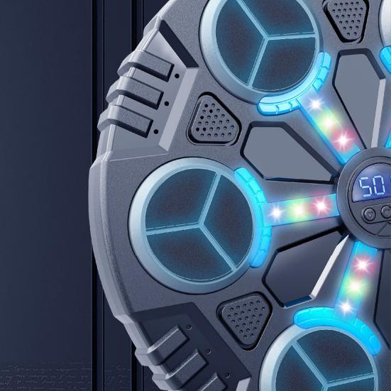 Music Boxing Machine with Gloves Wall Mounted 3 Speed Adjustable Smart LED Boxing