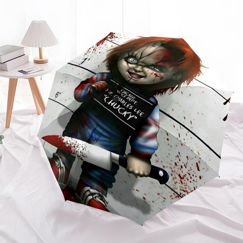 Модный складной зонт Chucky с автоматическим открытием/закрытием. Портативный и складной, идеально подходит для подарка, путешествий и повседневного использования.