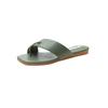 Casual Square Head Clip Toe Thin Strap Slippers Female Korean Fashion Versatile Flat Sandals Woman Non-slip Comfort Beach Shoes
