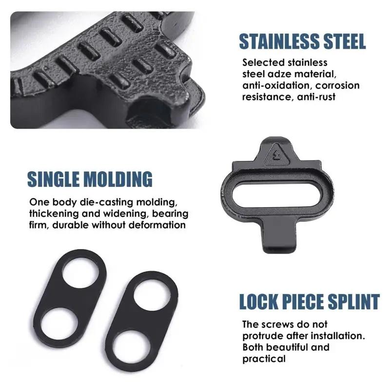 Multi Release Bicycle Shoes Cleats Fit Shimano SH51 SPD MTB Bike Pedal Clips Cycling Shoes Compatible Bike Riding Accessor 6