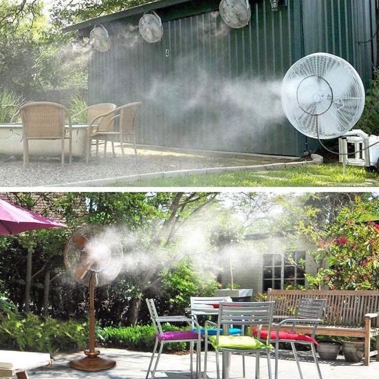 Fan Sprayer Low Pressure Cooling Spray Ring Cooling Dusting Humidifying Outdoor Garden Irrigation Spray Kit