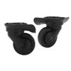 1 Pair Luggage Swivel Casters Mute Swivel Wheels Repalcement for Suitcase Black A52
