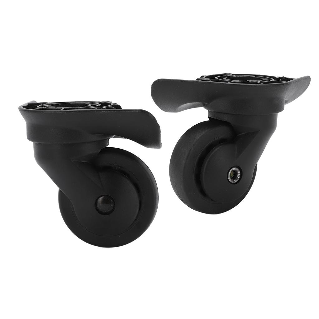 1 Pair Luggage Swivel Casters Mute Swivel Wheels Repalcement for Suitcase Black A52