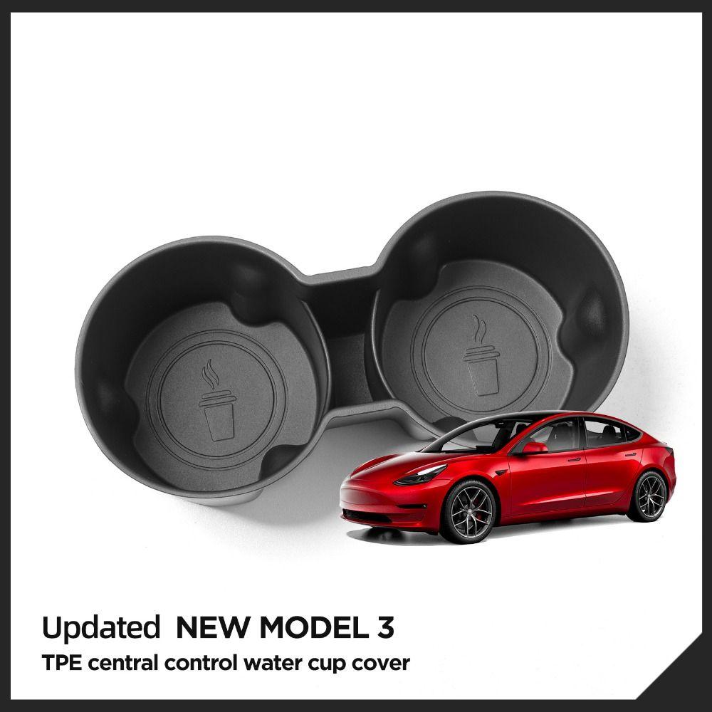 Black Car Cup Holder Rack Stabilizing Cup TPE Water Cup Storage Tray Water Cup Storage