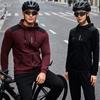 Fleece Lined Hooded Cycling Jacket With Reflective Stripes Multiple Pockets Unisex Winter Sportswear