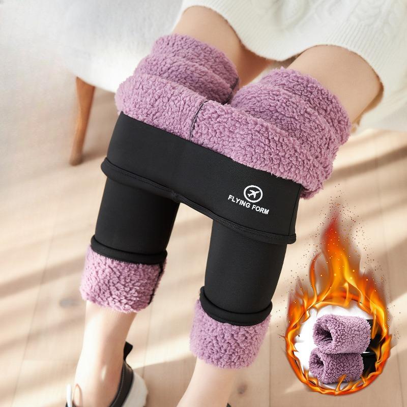 Fleece Lined Shark Skin Women Outdoor Wear Thin Fleece High Waist Barbie Yoga Pants Winter Thick Warm Sherpa Leggings