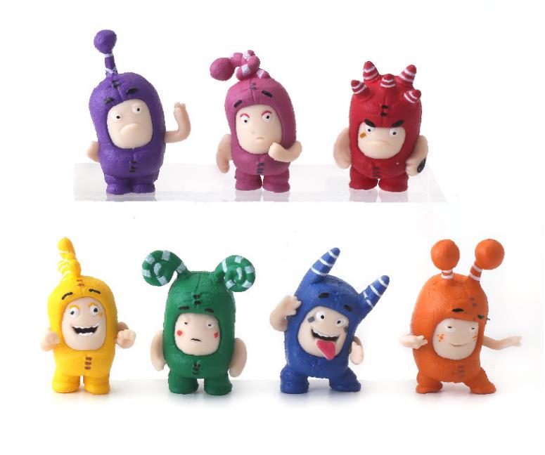 7 шт./комплект Милые Фигурки Действия Oddbods Игрушки 4 см