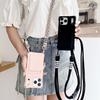 Crossbody Lanyard Silicone Wallet Case For iPhone 17 Air 17 16 15 14 13 12 11 Pro Max X XR Max 7 8 Plus Samsung S25 S24 23 Ultra Plus FE A17 A16 A56