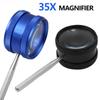 Double-Layer Magnifying Glass Optical Magnifying Loupe Portable 35X Handheld Magnifier  Coins