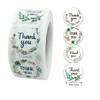 500pcs/roll Thank You Stickers Flower Pattern Party Wedding Decoration Gift Envelope Seal Labels Scrapbooking Stickers