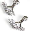 925 Sterling Silver CZ Wing Earrings, Gold Plated Sparkling Zircon Ear Crawler Studs for Women, Hypoallergenic Fine Jewelry