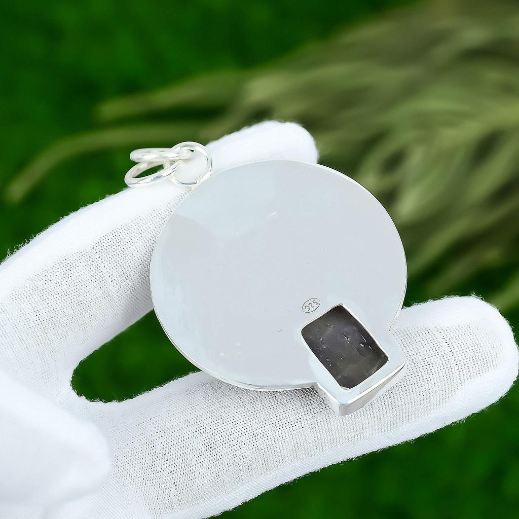 Memorial Day Sale 925 Sterling Silver Natural Iolite Sunstone Pendant Jewelry