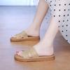 CRLAYDK Плоские сандалии для женщин Слипоны Женские Повседневные с открытым носком Шлепанцы для улицы Нарядные Летние для ходьбы Пляжные тапочки