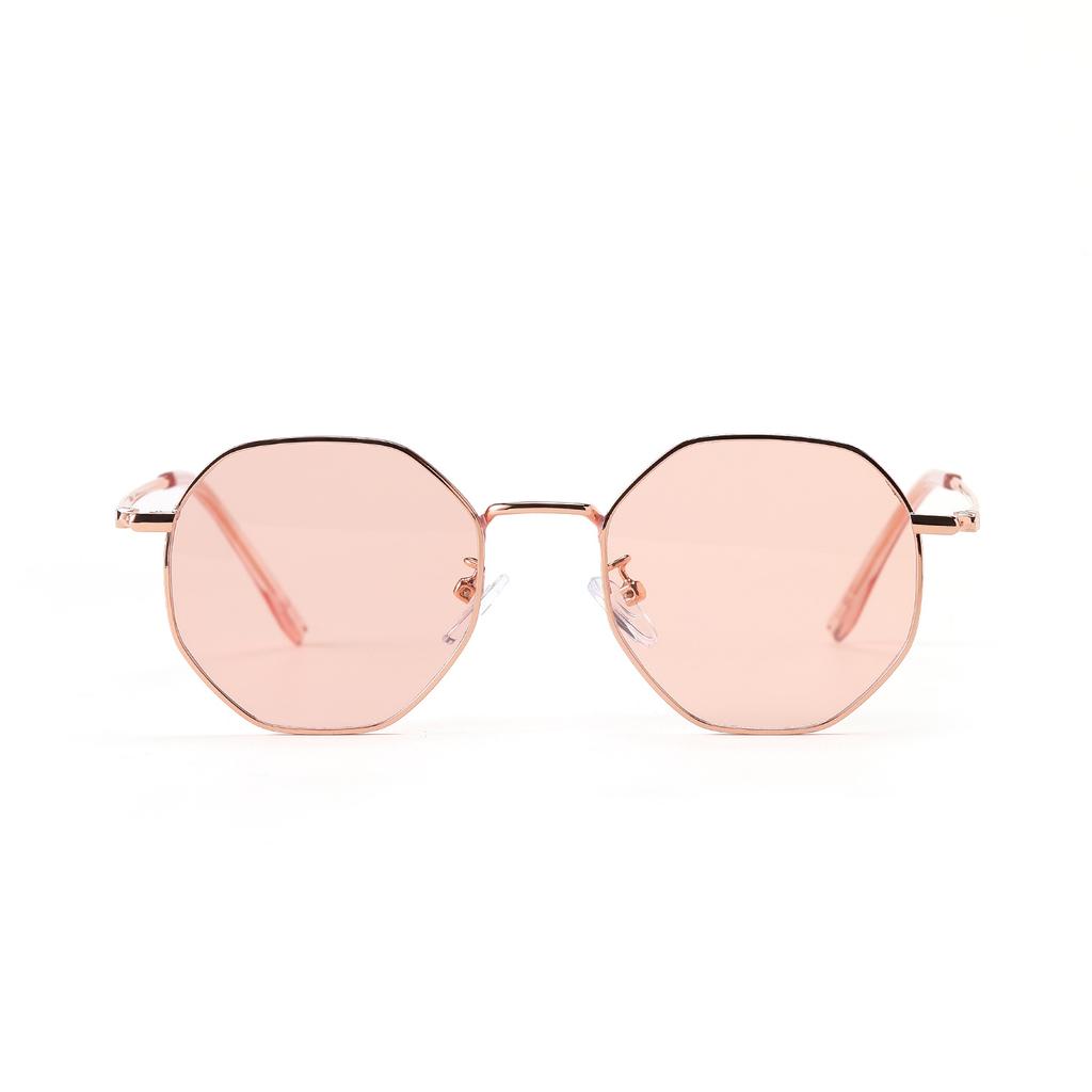 Очки 20047 Ретро Оправа Маленькая Оправа Многоугольник Металл Круглое Лицо Солнцезащитные Очки, Плоские Очки Женские