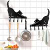 Simple Wrought Iron Cartoon Cute Cat Hook Hanging Hook Home Clothes Storage Hook