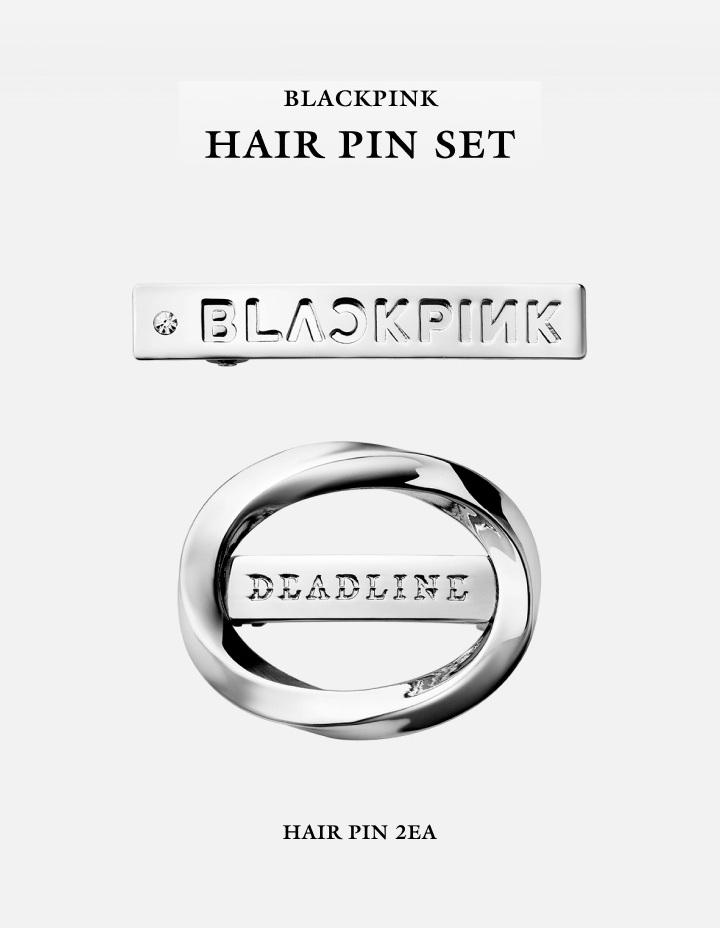 Официальный набор заколок для волос BLACKPINK [DEADLINE] - Премиальный металлический аксессуар (Набор из 2 предметов)