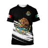 MEXICO Summer Men's T-Shirt Jersey Mexico Football Shirt Fashion O Neck Pullover Tops Tees Large Size Loose Retro Men's Clothing