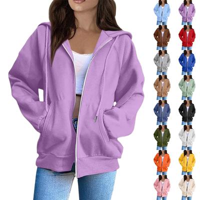 Женская мода Повседневные толстовки с капюшоном и длинным рукавом однотонные топы